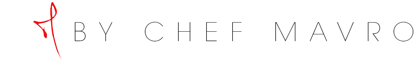 M by Chef Mavro logo white background